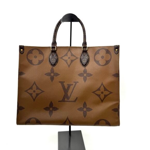 Louis Vuitton On the Go Brown and Light Brown Monogram Large Tote - Picture 2 of 13